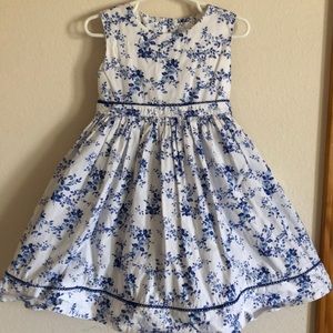 4T blue and white spring dress